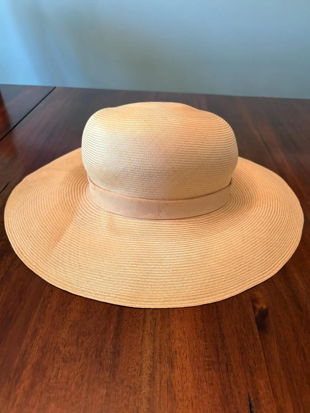 Vintage Adolfo II Straw Sun Hat Wide Brim 1970s Derby Garden Hat